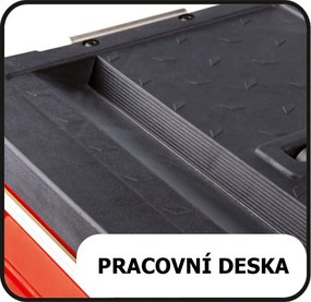 Cărucior pentru scule - 3 secțiuni, 2 sertare