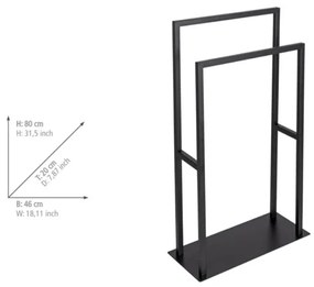 WENKO 26056100 - Suport pentru prosoape RIVALTA 46 x 80 cm inox/negru