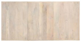 Masa de bucatarie, 180x90x76 cm, lemn masiv de mango decolorat 1, Alb
