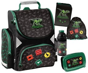 Set școlar din 5 piese cu motiv de dinozaur