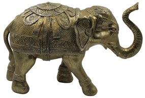 Decorațiune Feng-Shui, elefant auriu, 35x21.5x13 cm