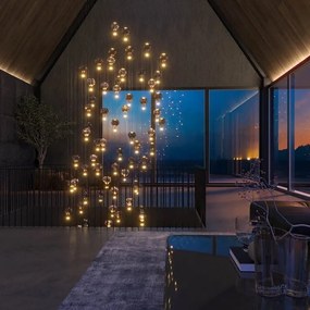 Lustra casa scarii cu 11 pendule LED design deosebit Palloncini 11