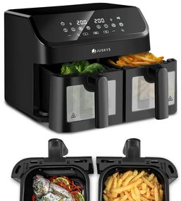 Juskys Friteuză cu aer cald de 9 L - neagră
