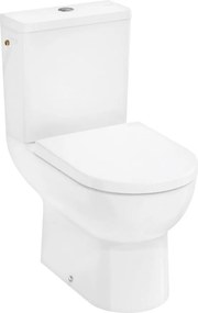 Set vas WC pe pardoseala Hansgrohe GladeLake S rimless cu rezervor si capac softclose alb lucios
