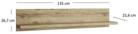 Poliță 135 cm Deloris (Stejar navarra). 1052867