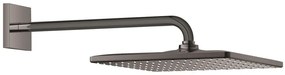Palarie dus fix Grohe Rainshower Mono 310, 31x31 cm cu brat, montaj pe perete, antracit (hard graphite)