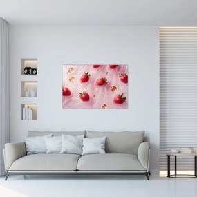 Tablou - Căpșuni în bule (90x60 cm)
