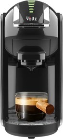 La mâna a doua: Espressor 8in1 Oliver Voltz OV51171K8R, 1450W, 0.8 L, 5 adaptoare, 19 bar, Cafea macinata si capsule, Negru/Argentiu