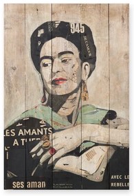Semn din lemn 40x60 cm Frida Les Amants – Madre Selva