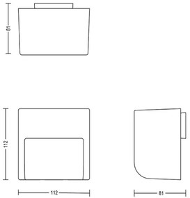 SET 3x aplică LED de exterior Philips GRITS LED/1,5W/24/230V IP44