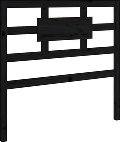 vidaXL Tăblie de pat, negru, 80,5x4x100 cm, lemn masiv de pin