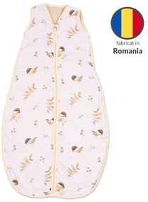 Sac dormit copii de vara din muselina Kidizi Birdy 90 cm, 100% bumbac, 6-24 luni 0.5 TOG