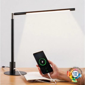 BRILAGI - Lampă de masă LED cu dimmer și porturi USB VARIO LED/7W/230V CRI 96