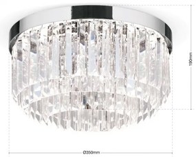 Lustra LED design LUX PRISM 35cm, chrome