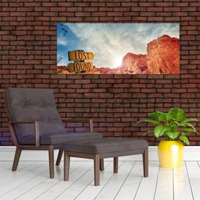 Tablou unui indicator cu inscripție (120x50 cm)