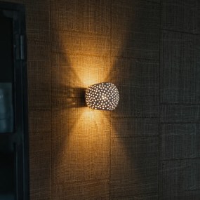 Aplică vintage albă din ipsos cu glob - Blur