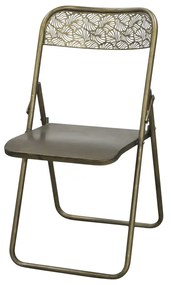 Scaun dining pliant auriu cu model antique brass Arles