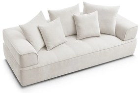 Canapea bej cu tapițerie din chenille 237 cm Whesley – Bobochic Paris