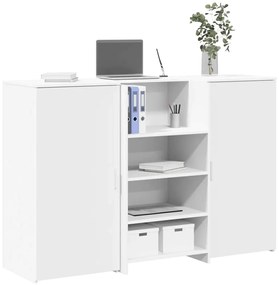 vidaXL Birou de recepție alb 155x50x103,5 cm din lemn prelucrat