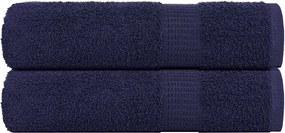 vidaXL Prosoape de mâini, FROGN, 2 buc., albastru marin, 50x100 cm, 360 g/m²