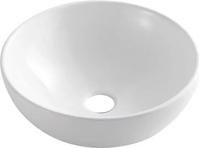 Lavoar pe blat Invena Dokos 40 cm alb lucios