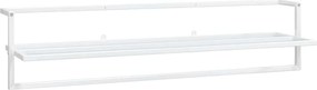 vidaXL Suport pentru prosoape, alb, 95x25x22 cm, fier