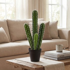 HOMCOM Plantă artificială Cactus 53 cm în ghiveci pentru casă, birou | Aosom Romania