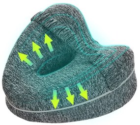 Perna între genunchi cu elastic