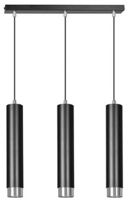 Lustra moderna cu spoturi stil minimalist KIBO 3 negru/crom