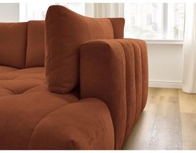 Colțar cărămiziu extensibil/cu spațiu de depozitare (cu colț pe partea dreaptă/în formă de ”L”) Fuji – Bobochic Paris