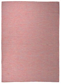 Covor de exterior, rosu, 200x280 cm, tesatura plata Rosu, 200 x 280 cm