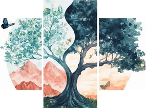 Tablou – Arbore acvarelă plin de viață (90x60 cm)