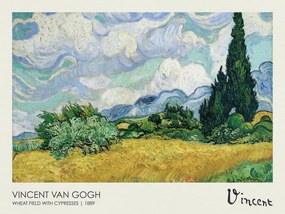 Reproducere Wheatfield with Cypresses, 1889, Vincent van Gogh