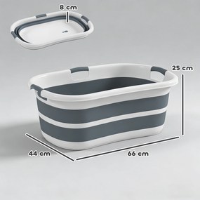 PawHut Cadă de baie pentru câini, cadă pliabilă portabilă cu orificiu de scurgere, pentru câini mici și pui, gri | Aosom Romania