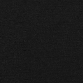 Cadru de pat cu tablie, negru, 90x190 cm, textil Negru, 90 x 190 cm, Benzi orizontale