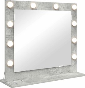 vidaXL Oglindă de toaletă Dreptunghiular Gri din beton 60 x 55 x 18 cm