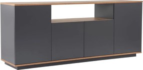 Consola, Hanah Home, Arista, 180x75x44.5 cm, Antracit / Pin Atlantic