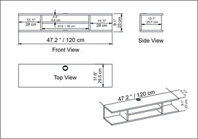 Comoda TV Pivot - Alb