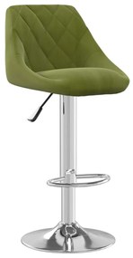 335296 vidaXL Scaun de bar, verde deschis, catifea