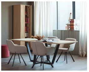 Șifonier în culoare naturală cu aspect de lemn de stejar 60x210x42 cm Gravure – WOOOD