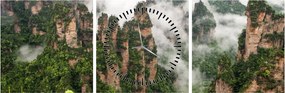 Tablou - Parcul Național Zhangjiajie, China (cu ceas) (90x30 cm)