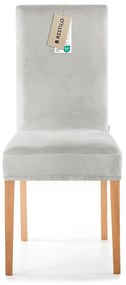 Restilo Husă pentru scaun Sento argintiu, 48 x 48x 58 + 10 cm, set de 4 bucăți