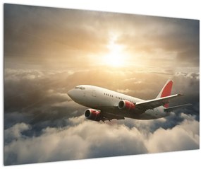 Tablou - Avion în nori (90x60 cm)