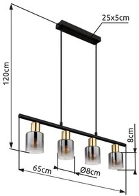 Lustra suspendata stil modern HOLLSY 4L