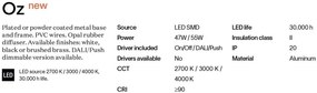 Lustra LED suspendata design circular Oz sp d60 on-off 2700k alba