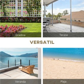 Outsunny Bancă de Grădină cu 2 Locuri, Design cu Roți, Bancă de Exterior din Lemn de Brad, pentru Terasă, Patio și Curte, 98x50x39,5 cm, Aspect Lemn Natural | Aosom Romania