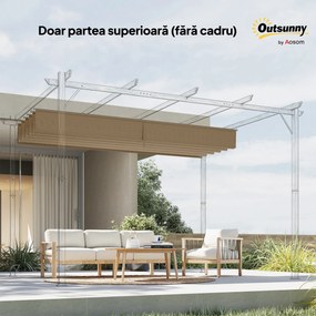 Outsunny Tettuccio di Ricambio per Gazebo 3x3 m con 10 Fori di Drenaggio Grigio | Aosom Romania