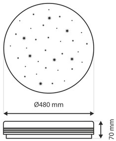 Plafonieră LED dimabil VENTA LED/36W/230V 2700-6500K + telecomandă