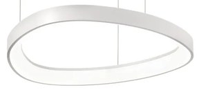 Lustra LED suspendata design circular GEMINI SP D042 BIANCO