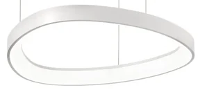 Lustra LED suspendata design circular GEMINI SP D042 BIANCO